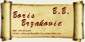 Boris Brzaković vizit kartica